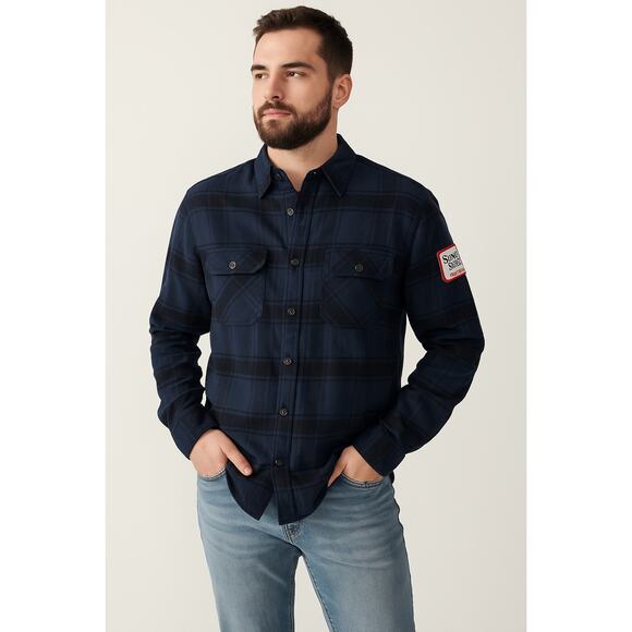 Sportiqe SZ XL Samuel Adams Boston Tap Room Plaid Flannel Button Down Shirt NWT - Picture 1 of 8